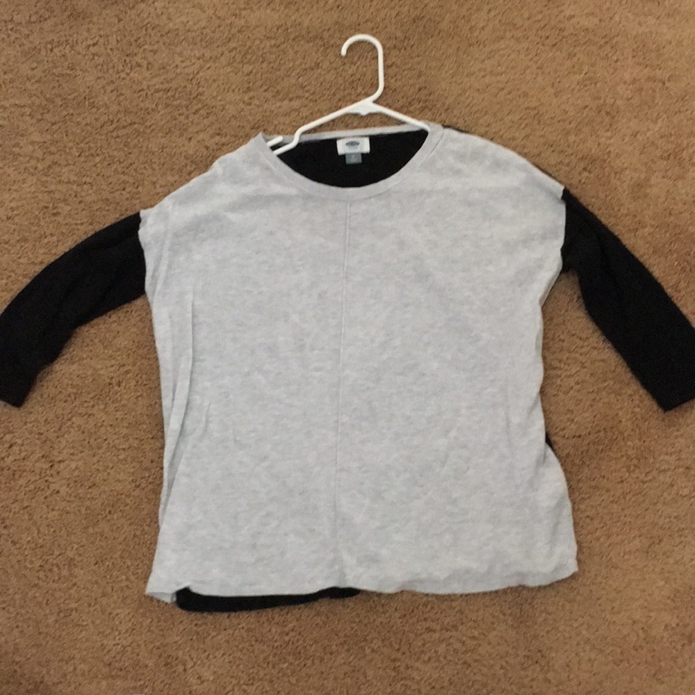 grey and black sweater